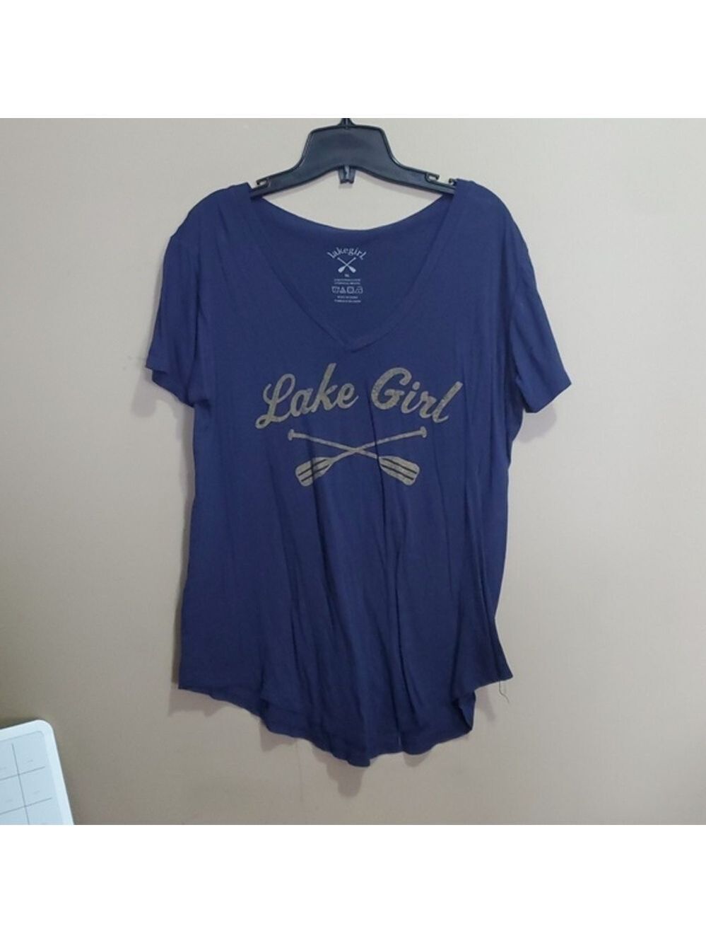 Journeys Lake Girl Navy Short Sleeve Tshirt Size Xl
